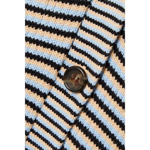 A.L.C Caspian striped Button Front cotton-blend cardigan - Picture 4 of 15